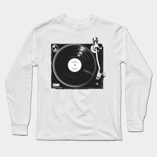 Turntable Vintage Audio Vinyl Record Player Long Sleeve T-Shirt